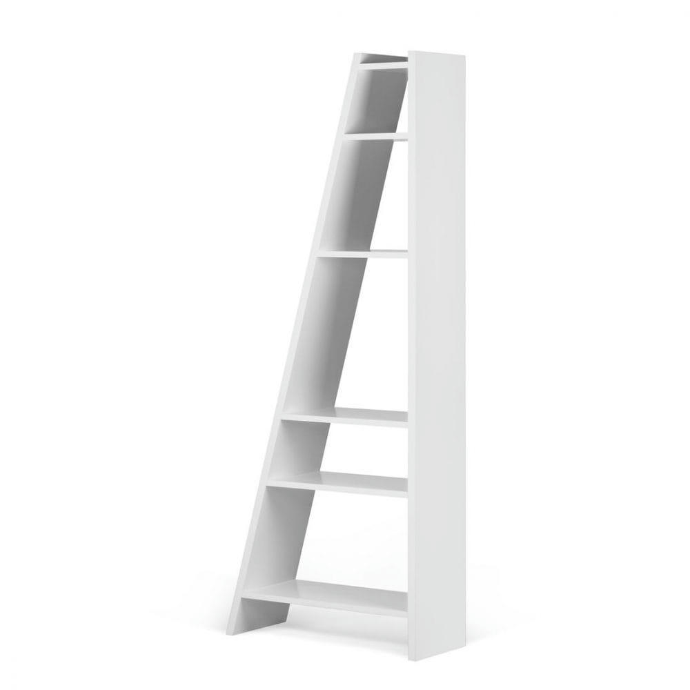 DELTA - Bibliothèque effet bois blanc laqué