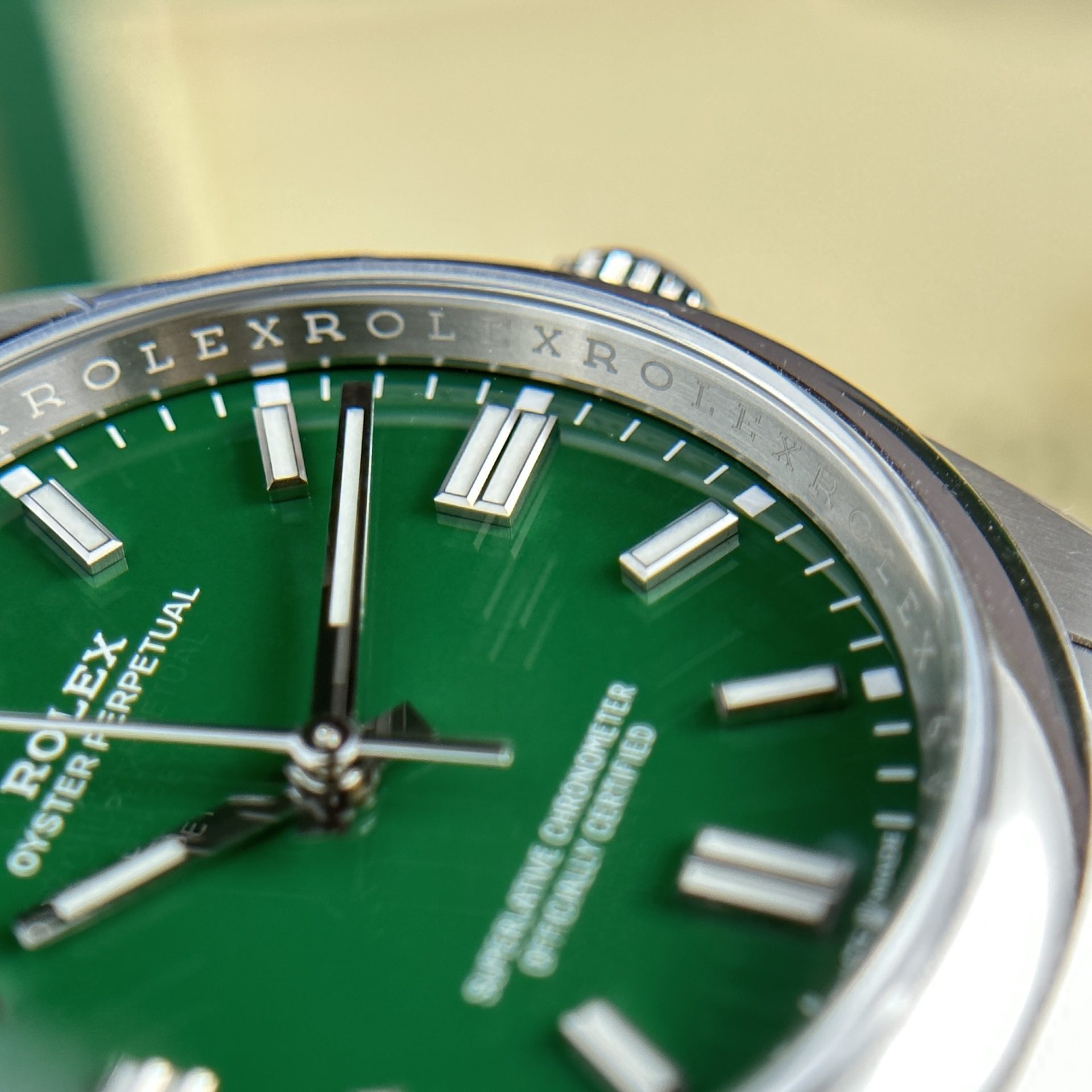 Rolex Oyster Perpetual 126000 904L Steel Green Dial 36mm Oyster Super Clone