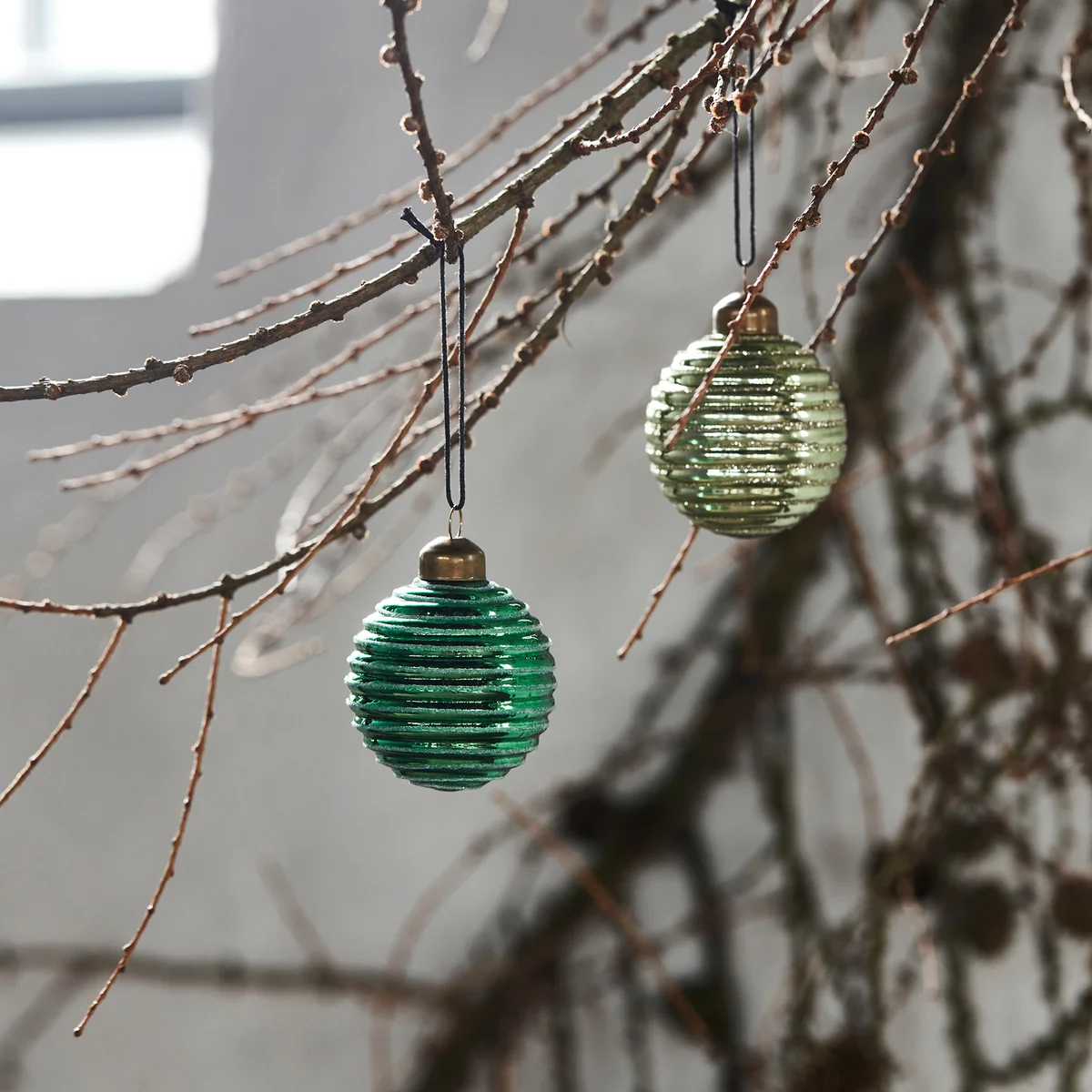 House Doctor - Lolli Christbaumkugel, Ø 6 cm, rot / weiß (6er-Set)