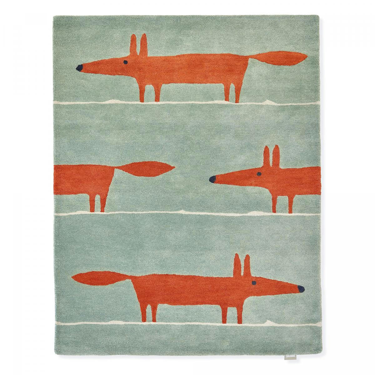 MR FOX - Tapis enfant vert 90x150