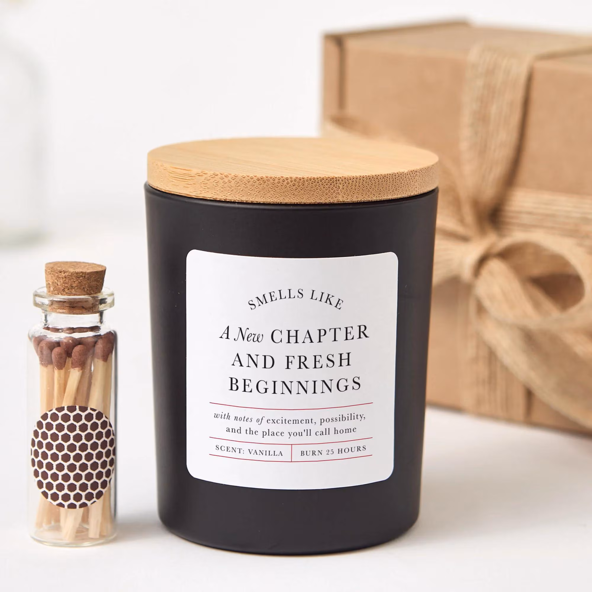 New Chapter Candle Gift, Fresh Beginnings Housewarming Keepsake for New Home Apartment or Moving Day