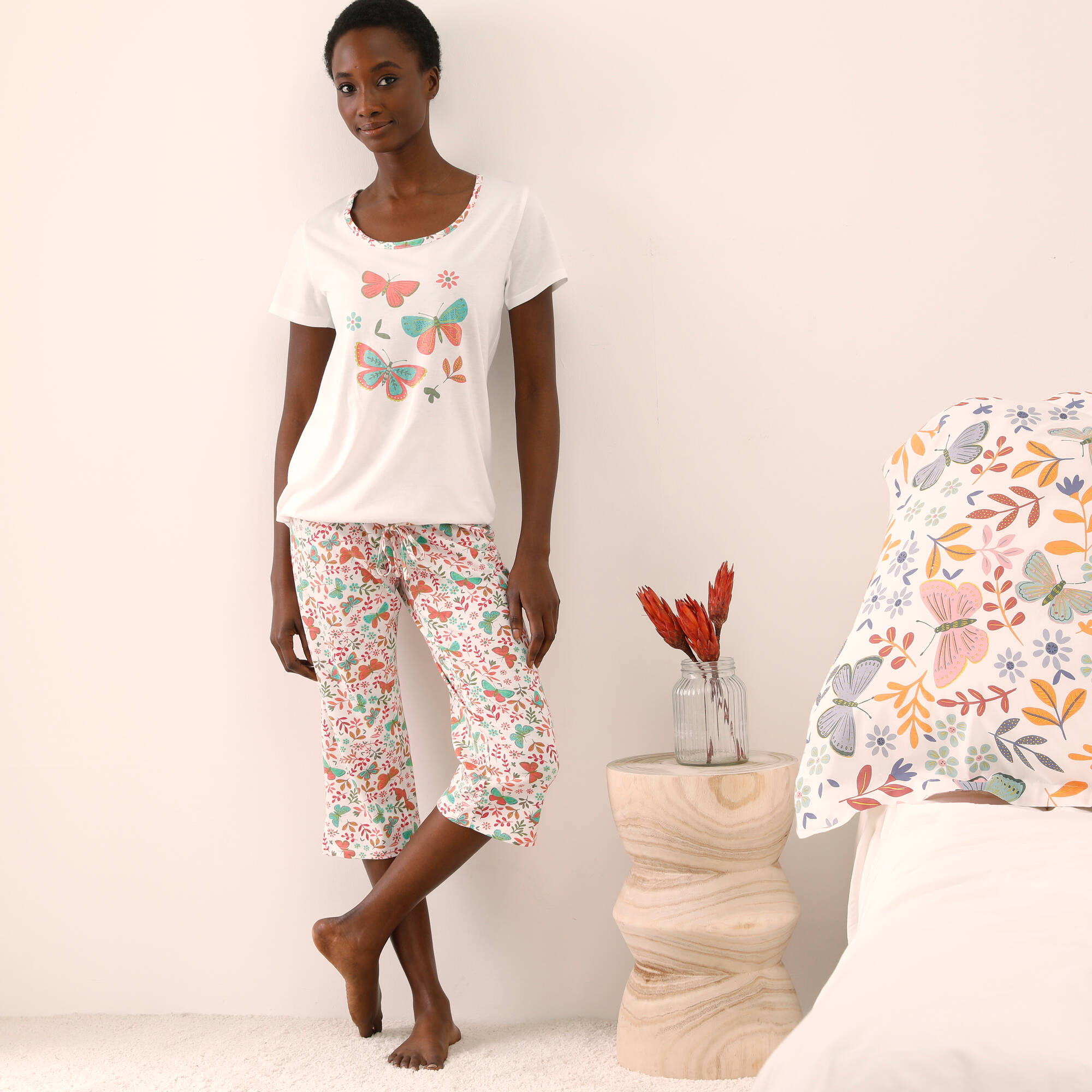 Pyjama court imprimé