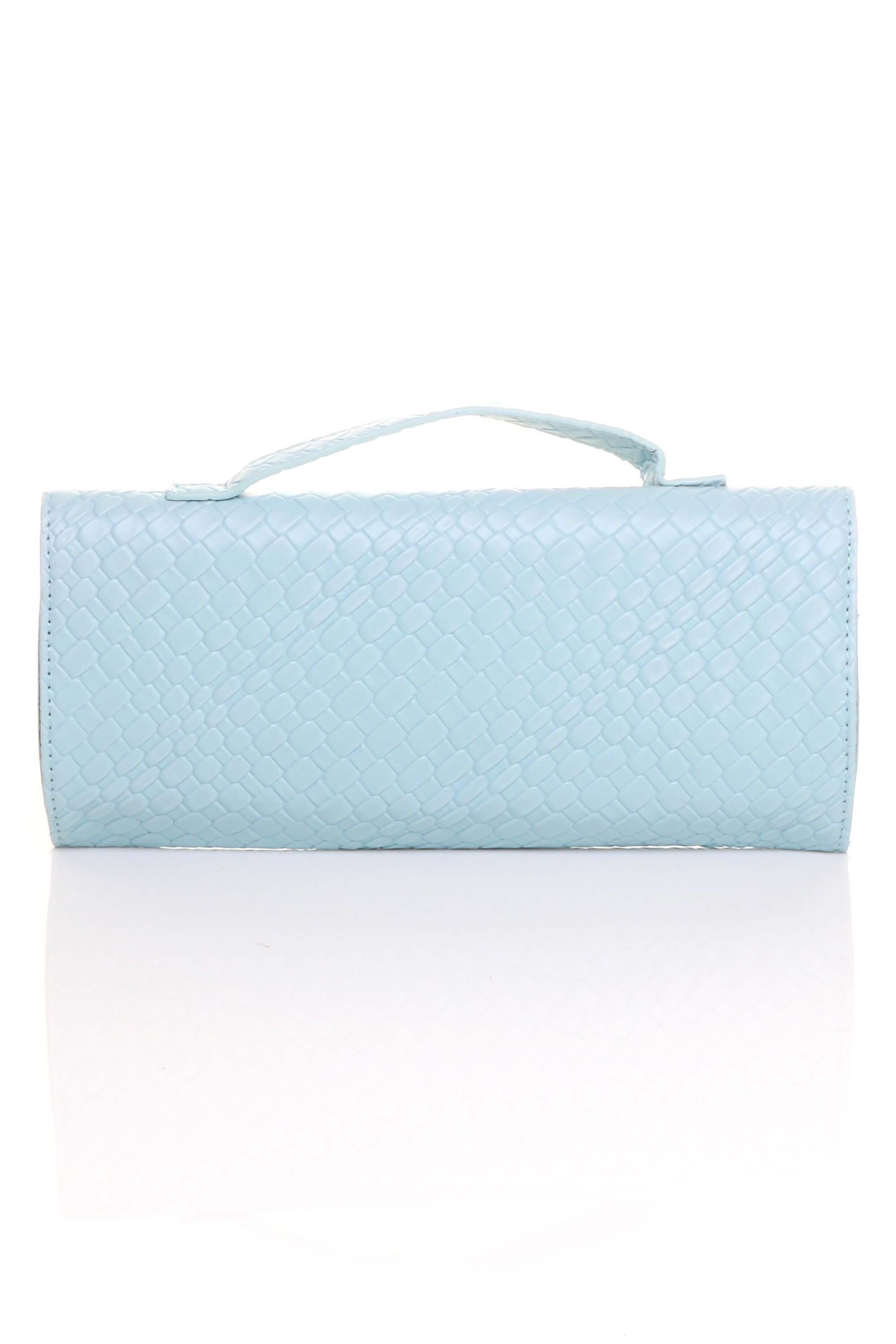 AJVANI Top Handle Party Woven Weave Clutch Bag