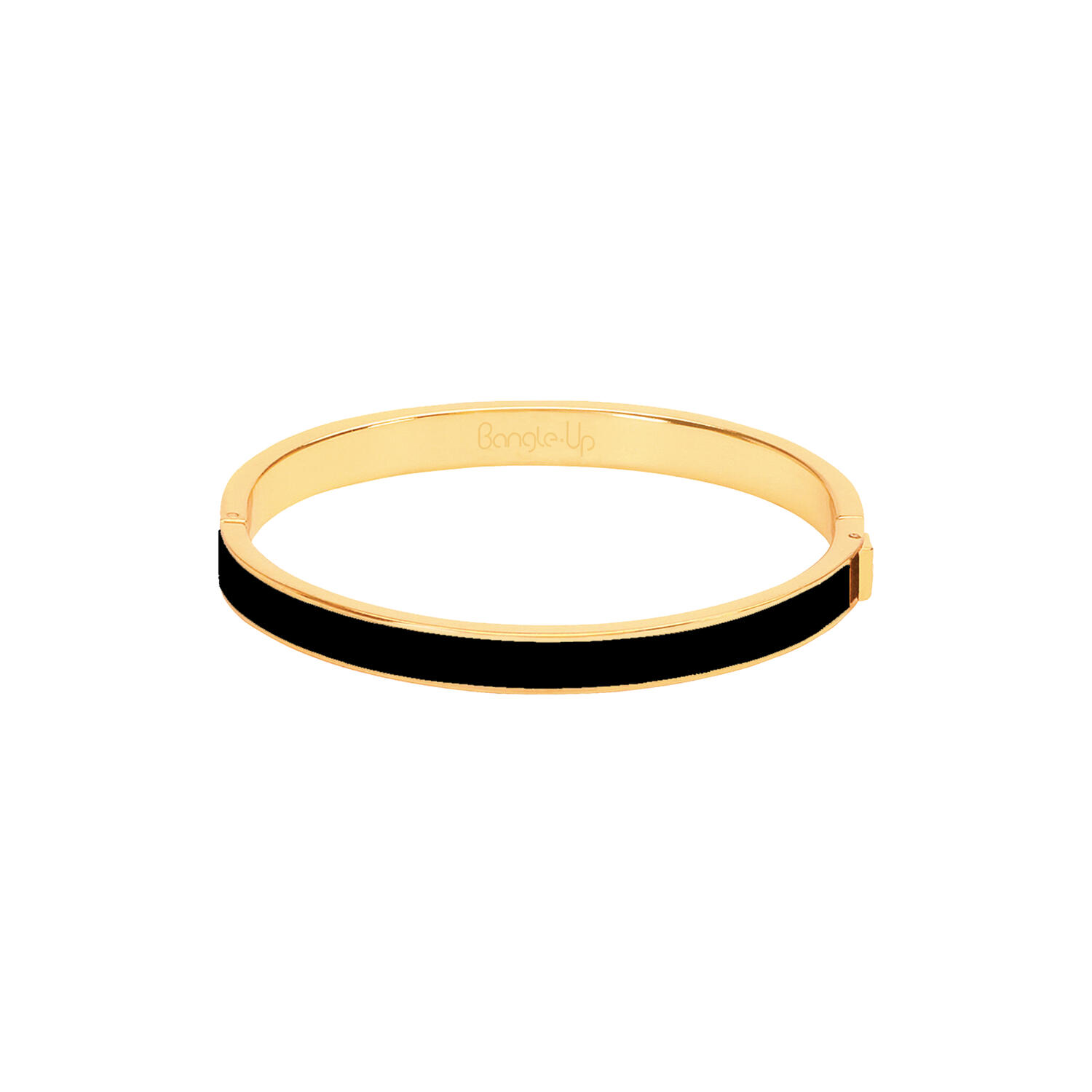 BANGLE Bracelet 7 mm T1, black/light gold