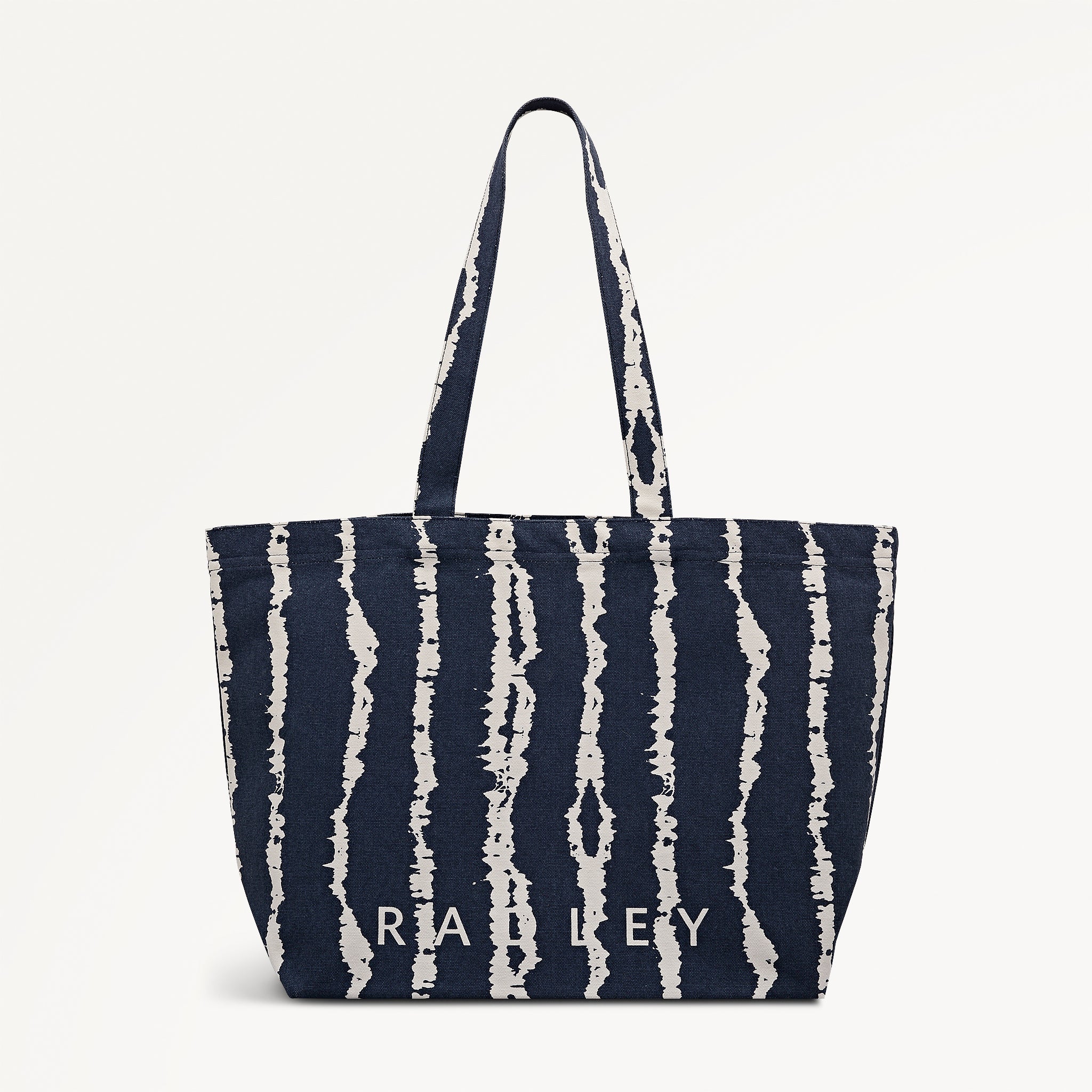 Tie Dye Stripe - Large East West Open Top Tote
