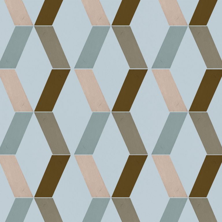 Catchii Behang Zigzag Franky blauw multi