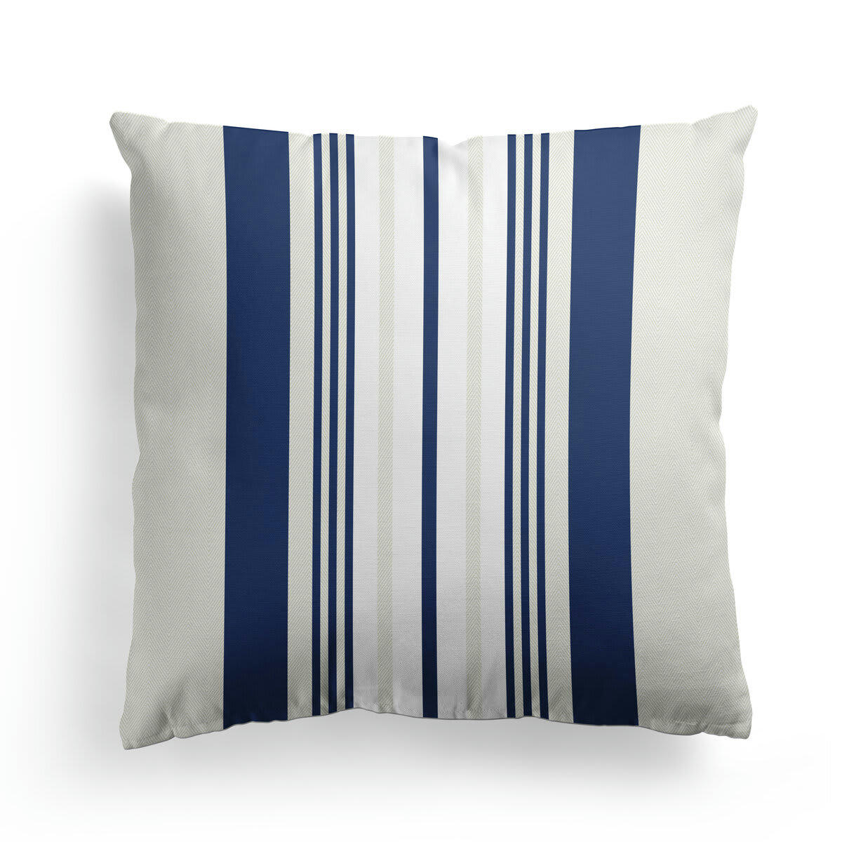 DONIBANE - Housse de coussin satin de coton bleu 40x40 cm