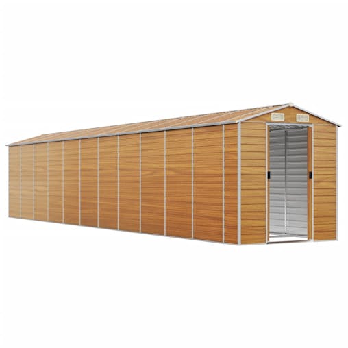 NNEVL Garden Shed Light Brown 191x980x198 cm Galvanised Steel
