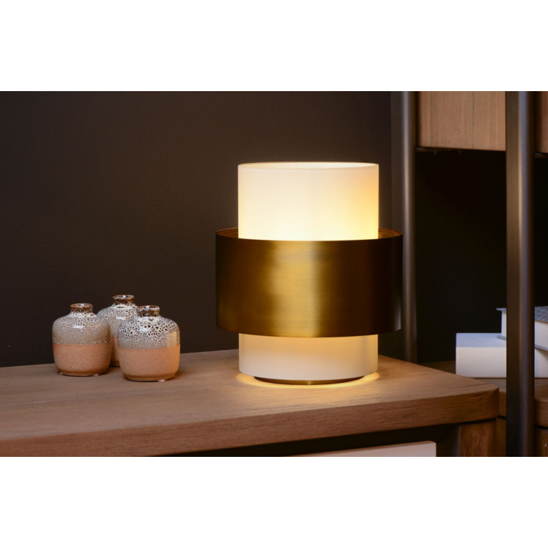 Lampe à poser Firmin dorée E27 40 W LUCIDE