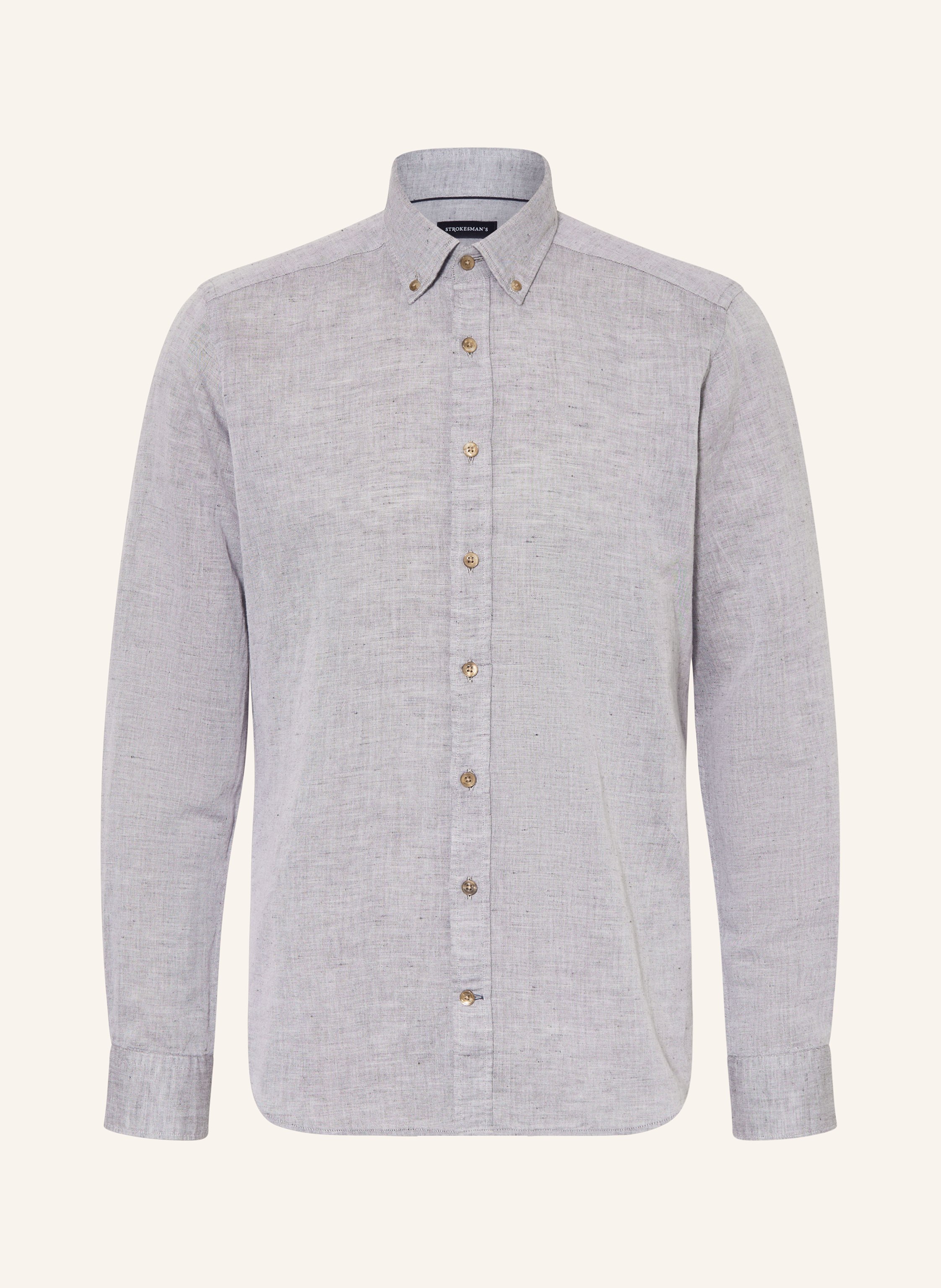 STROKESMAN'S Hemd Regular Fit mit Leinen