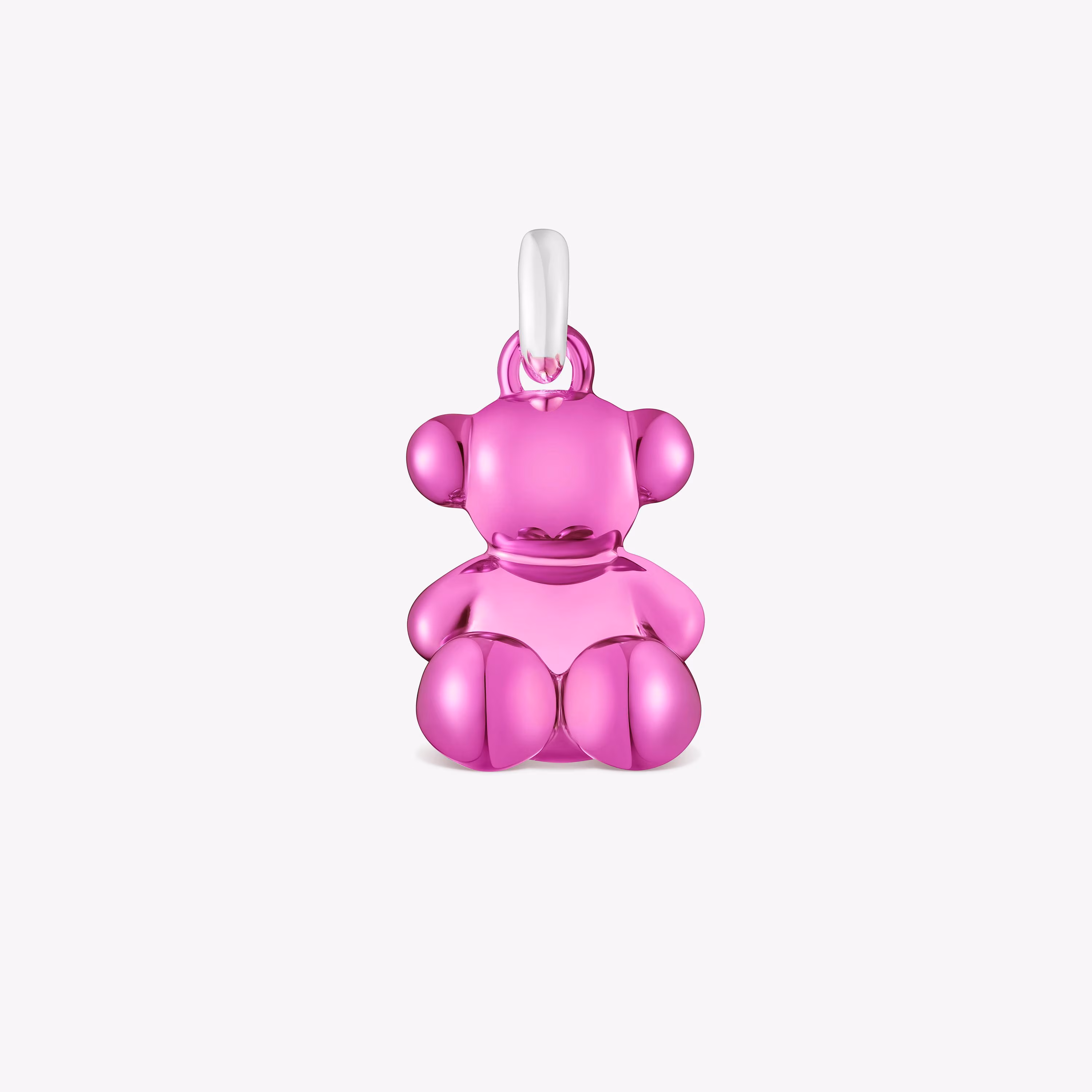 Colgante oso de acero en color rosa Bold Bear