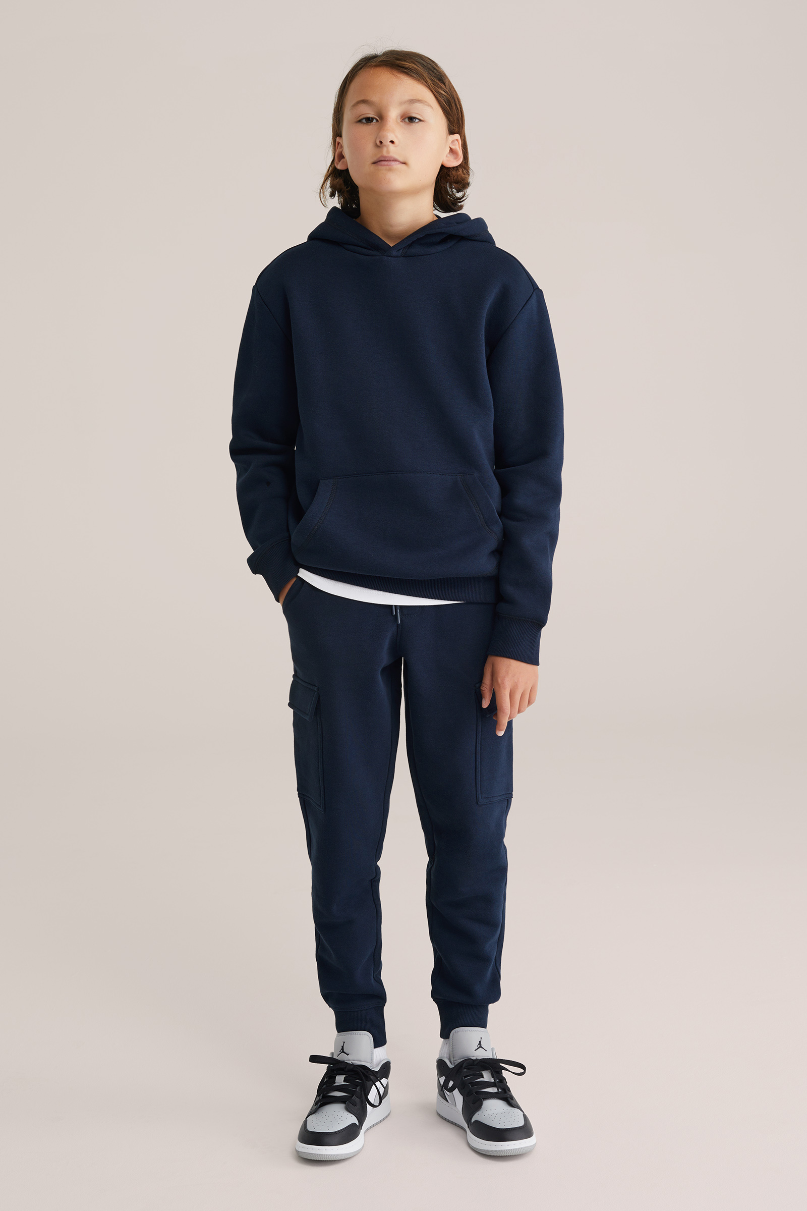 Jongens regular fit joggingbroek met cargozakken