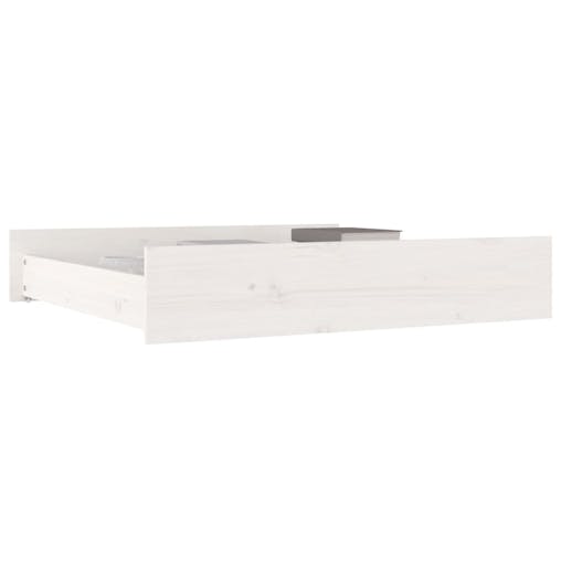 NNEVL Bed Drawers 2 pcs White Solid Wood Pine
