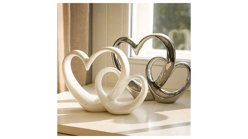 Figurka dekoracyjna Hearts ceramiczna 22 cm mix kolorów