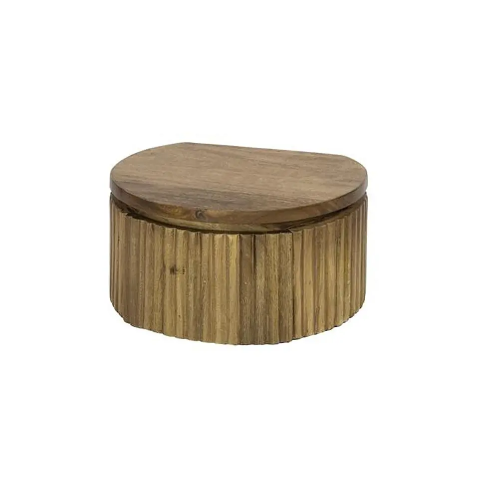 Hoyz Collection - Nachtkastje Wave Rond Zwevend 1 Lade XS - Mangohout