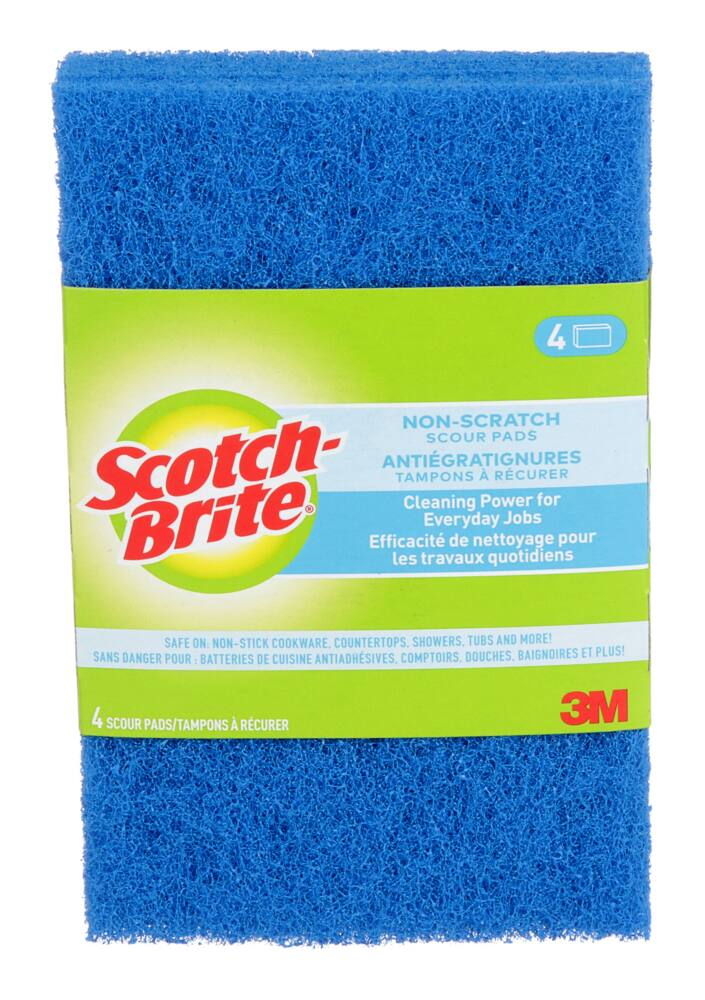 3M Scotch-Brite All-Purpose Non-Scratch Scouring Pads / Scrub Sponges, 4-pk