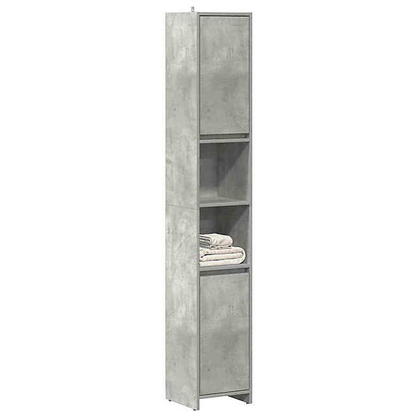 Armoire de salle de bain Gris béton 30x30x183,5 cm Aggloméré vidaXL