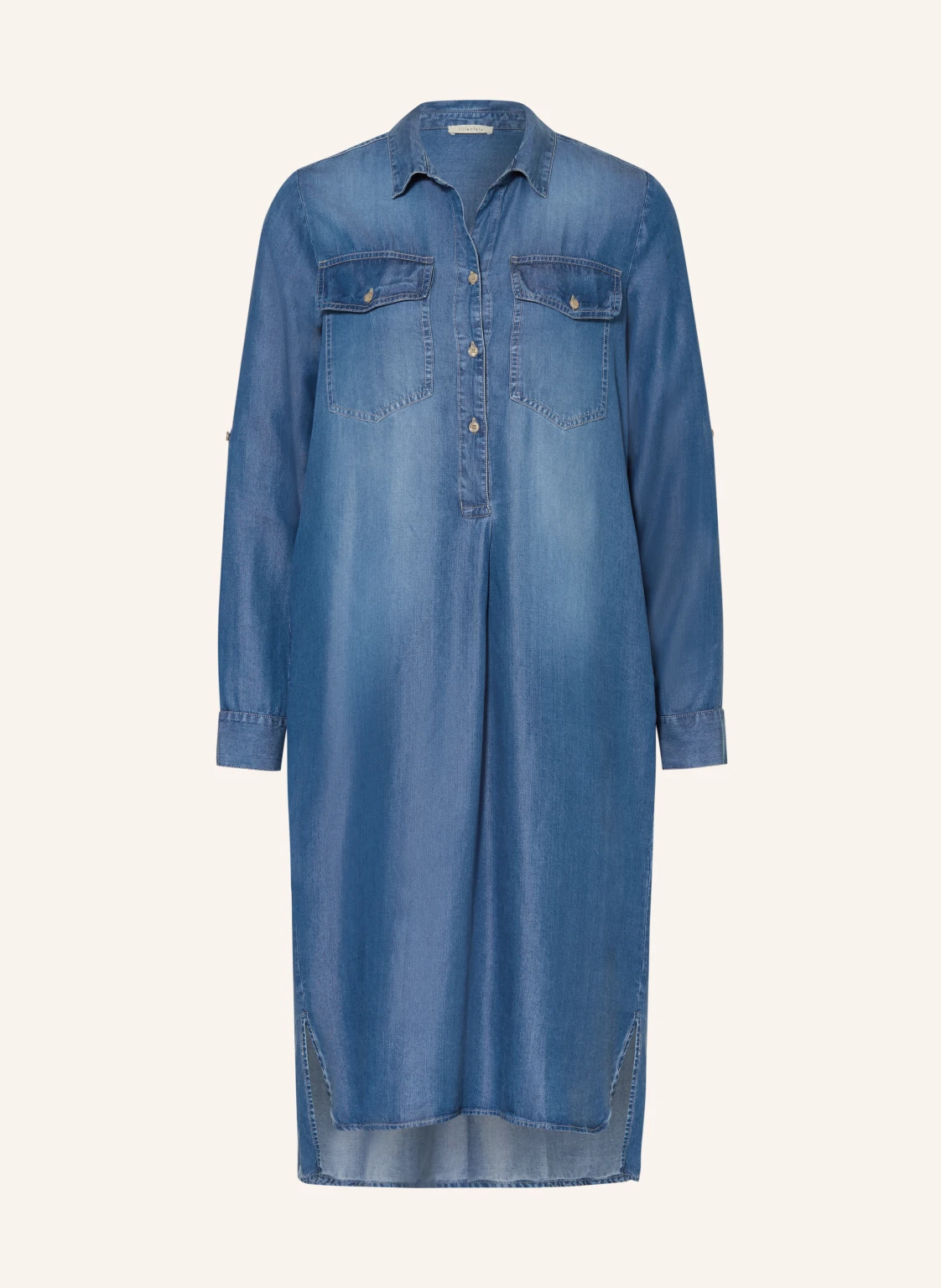 lilienfels Hemdblusenkleid in Jeansoptik