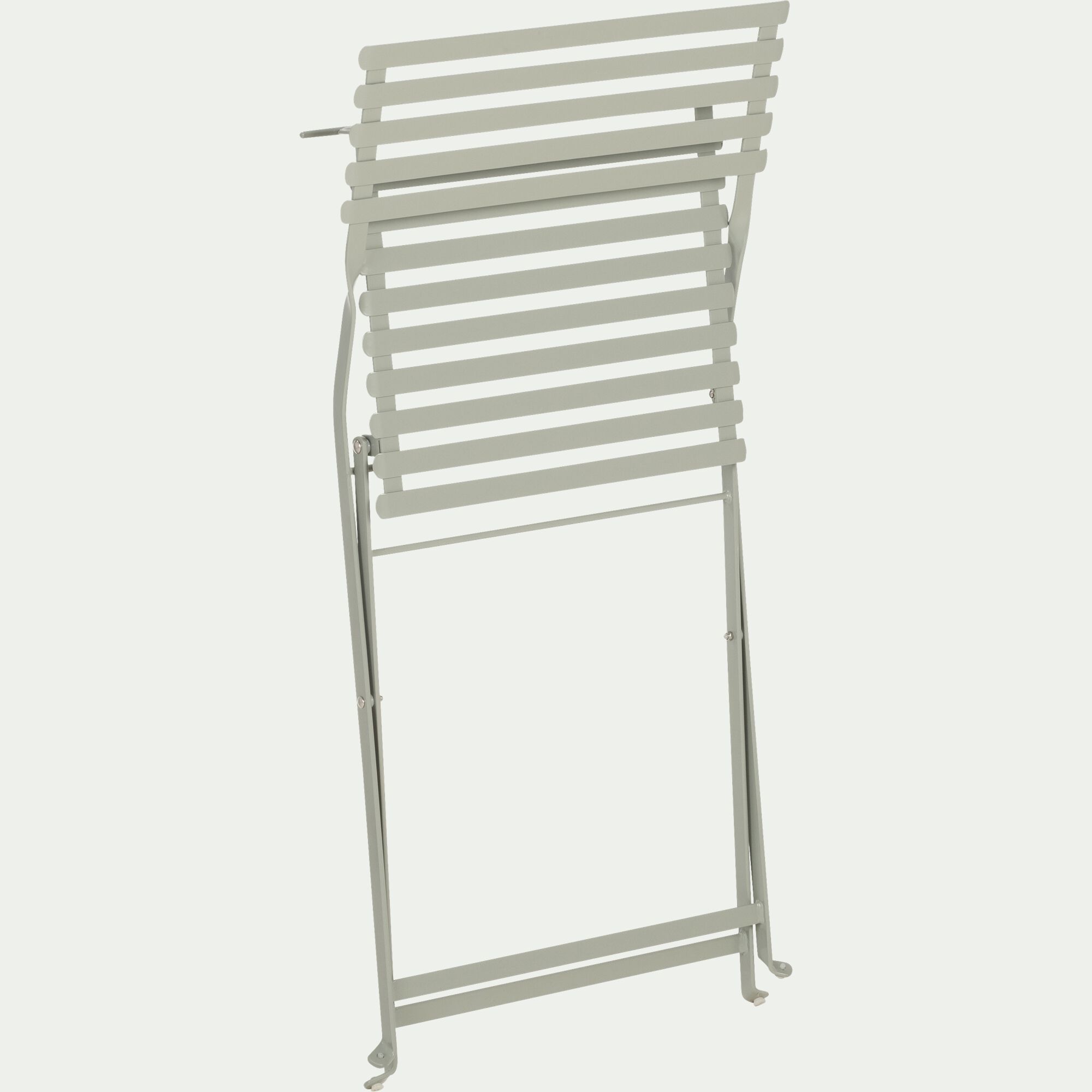 CERVIONE - Chaise de jardin pliante en acier - vert olivier