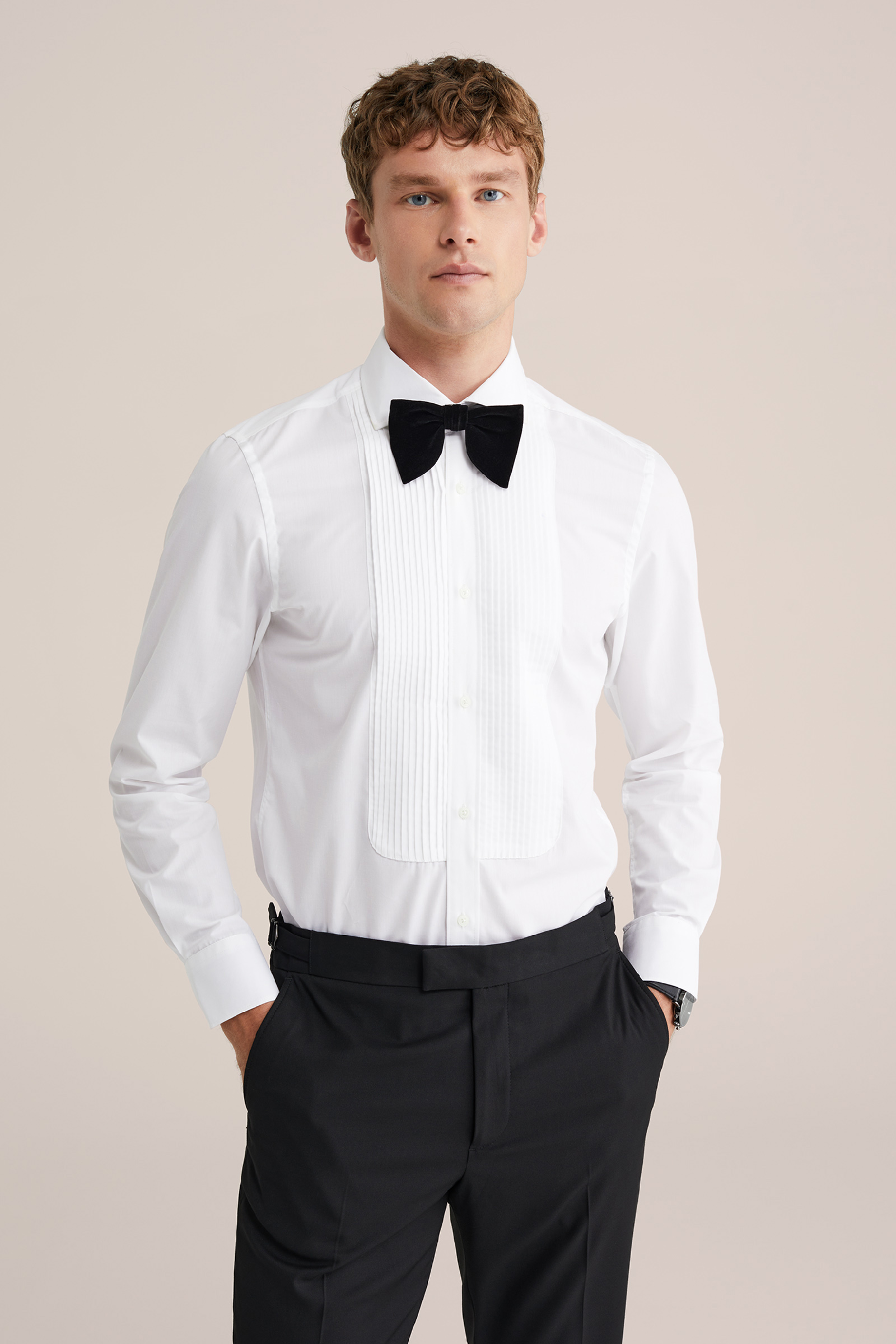 Heren overhemd met boord