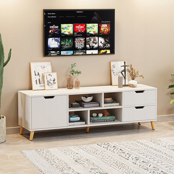 Stolik RTV pod telewizor biały nowoczesny 140 cm