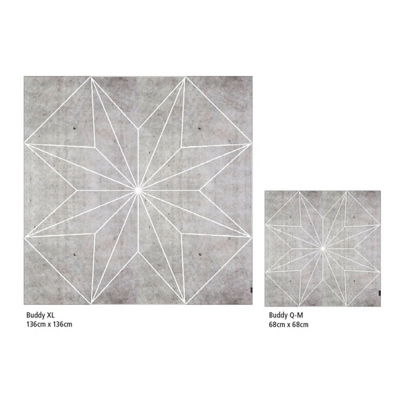 Vinyl Teppich »Concrete«, BxL:136 cm x 136 cm, grau|weiß