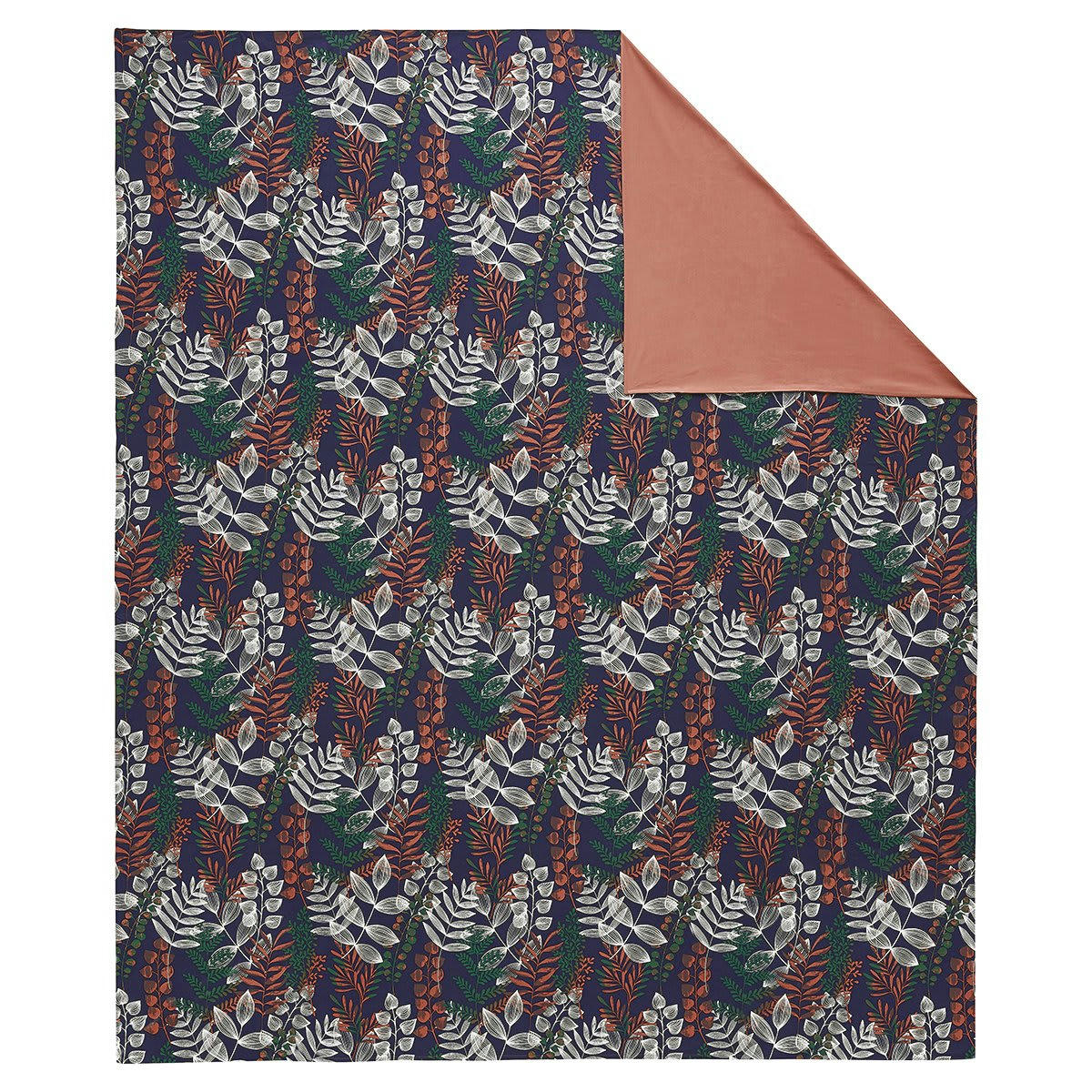 DIMANCHE - Parure de lit percale marron 200x200 + 2x65x65 cm