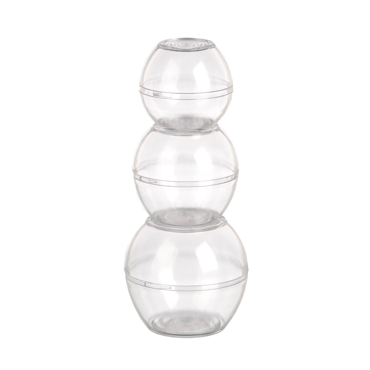 Conjunto 3 recipientes plástico transparente