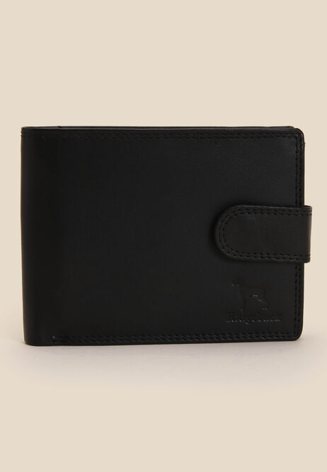 Mens Black Ridgeback Leather Wallet