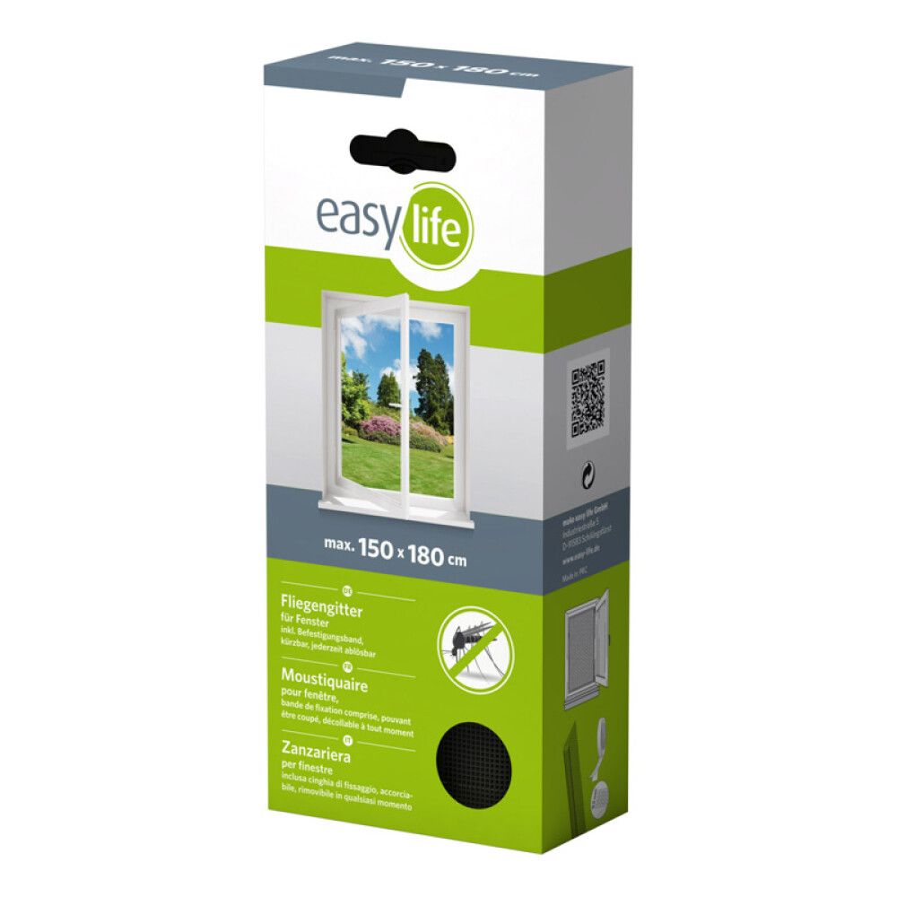 INSEKTSNETT EASY LIFE TIL VINDU 150X180CM SVART