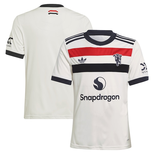 Manchester United adidas Originals Youth 2024/25 Third Replica Jersey - Cream