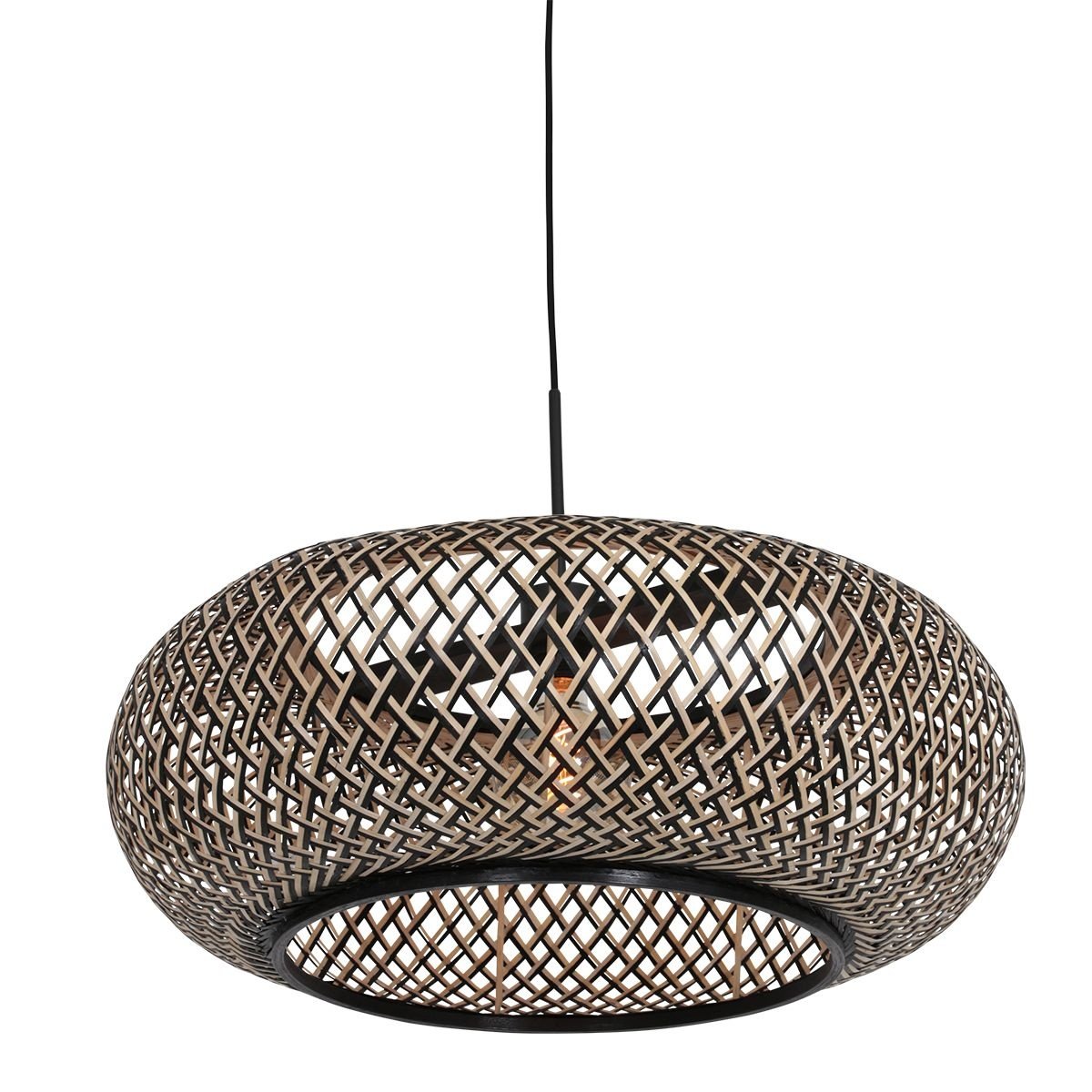 Anne Light & home hanglamp Maze - 1 lichts - 60x 140 cm - beige zwart
