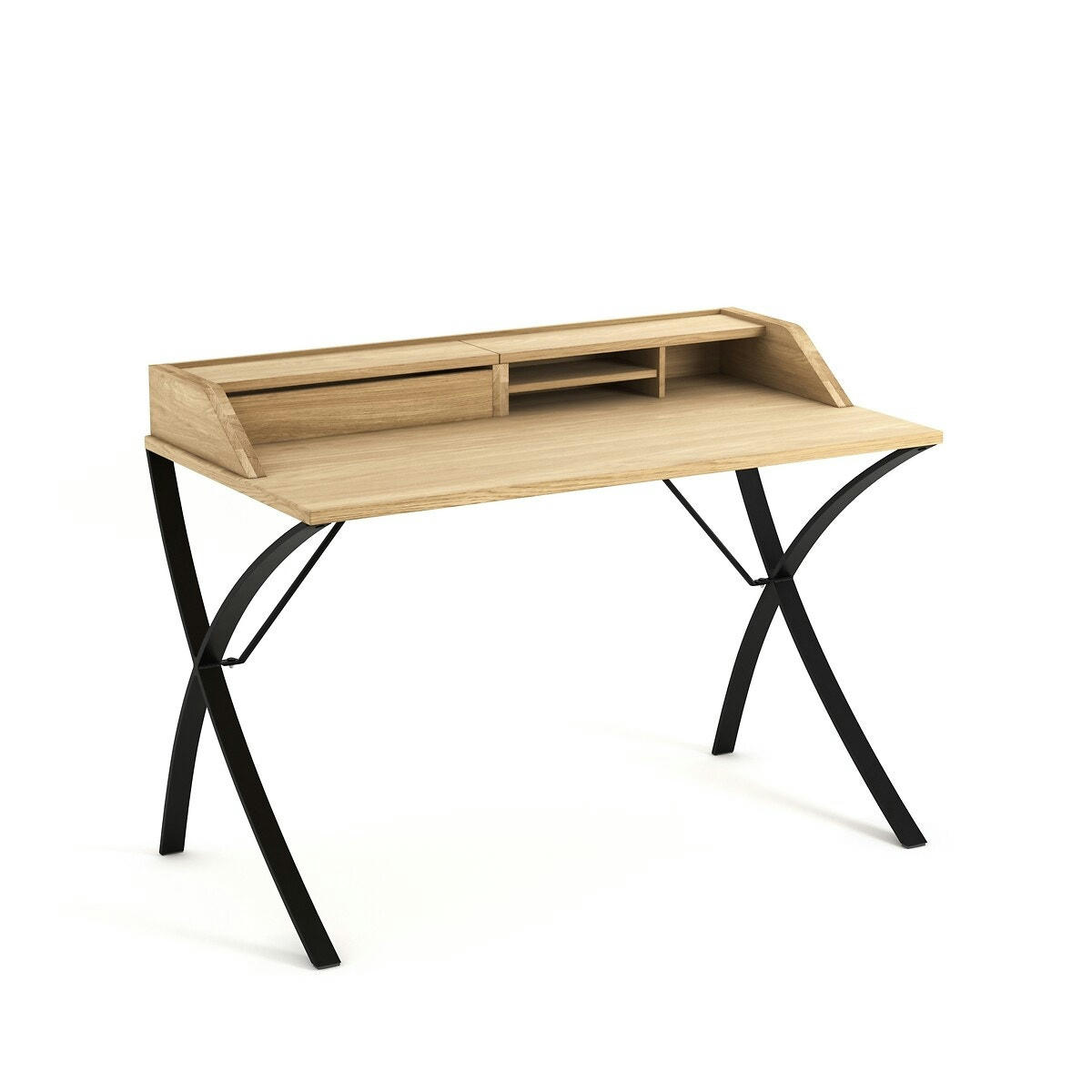 Bureau secrétaire chêne et placage chêne, Epitre
