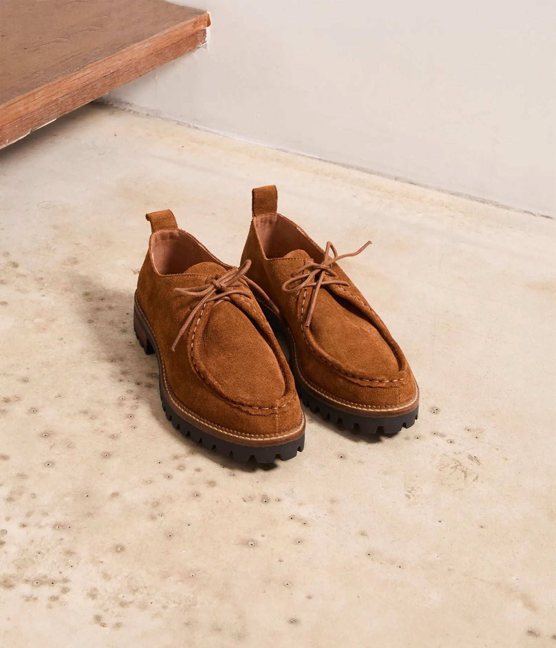 Derbies cuir velours George
