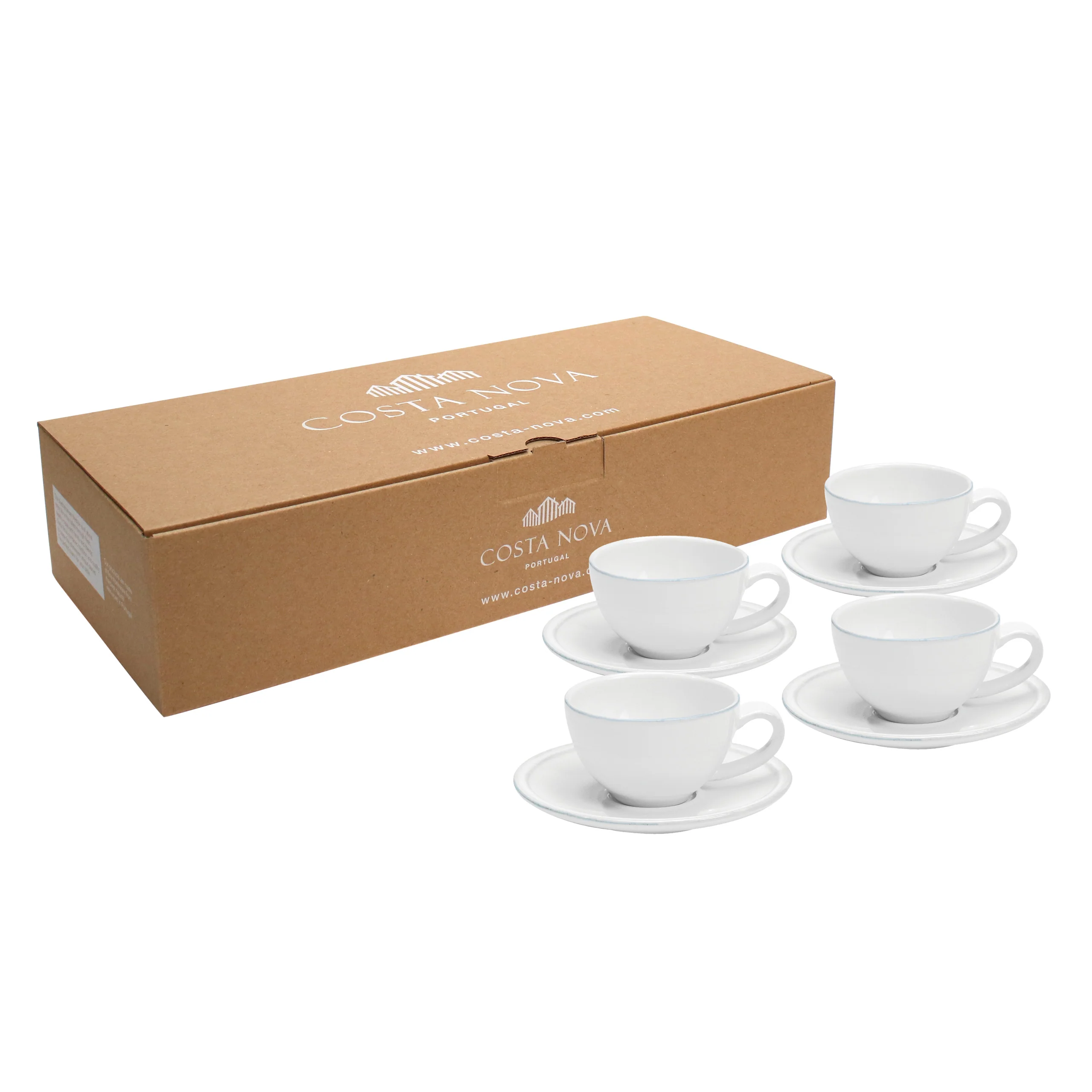 Gift 4 Coffee Cups and Saucers 0.09 L Friso