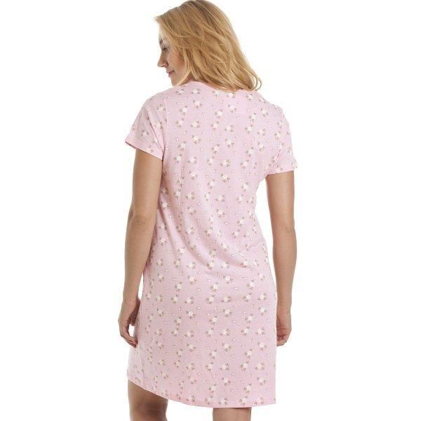 Camille Ditsy Rose Floral Print Cotton Summer Nightshirt