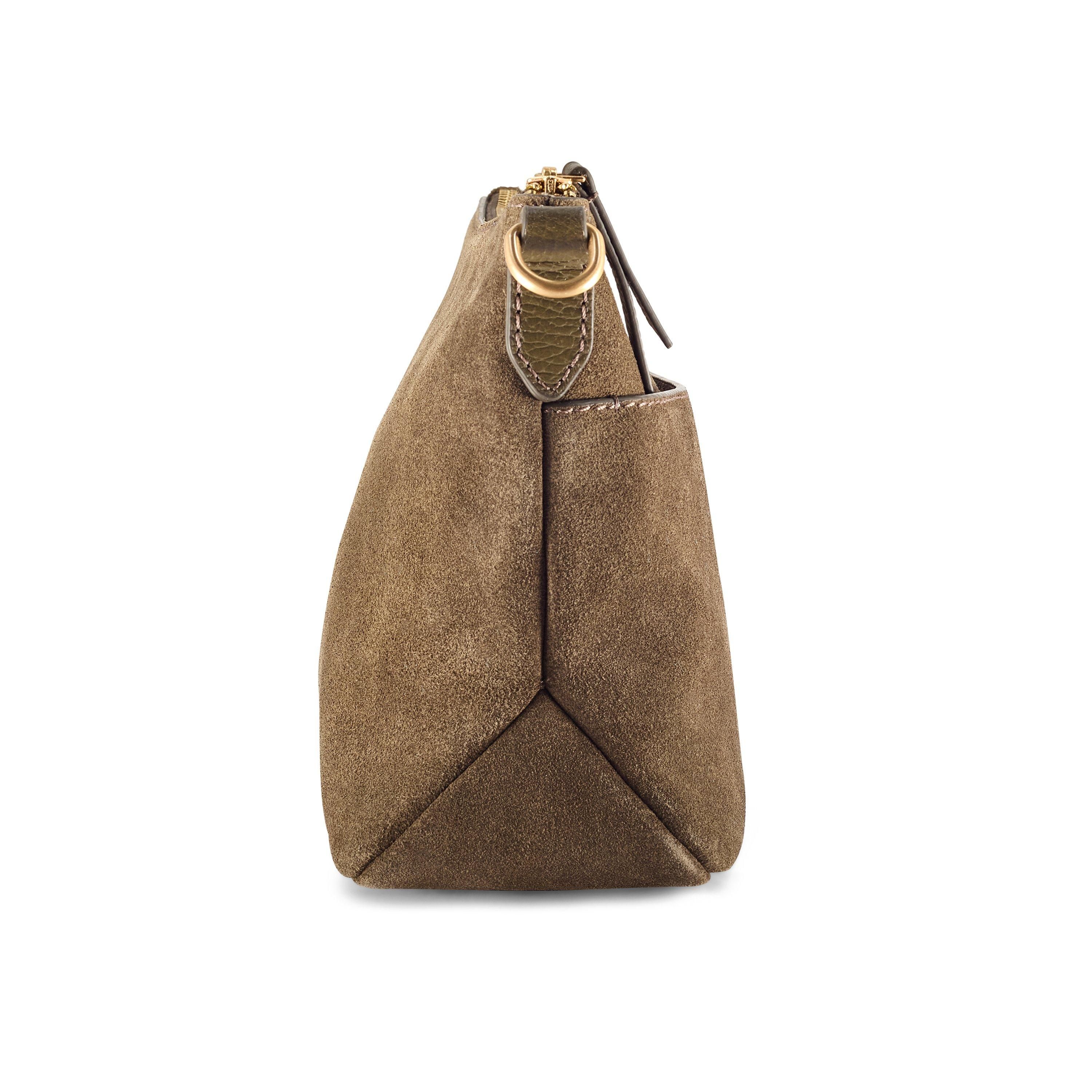 Clarks Willow Cross Olive Suede Shoulder Bag,Cross Body Bag
