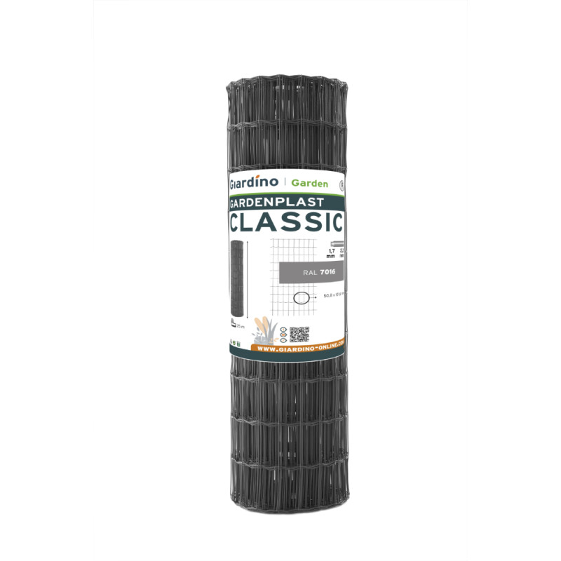 Treillis Gardenplast Classic anthracite Ø 101,6 x 50,8 mm 1,02 x 10 m GIARDINO