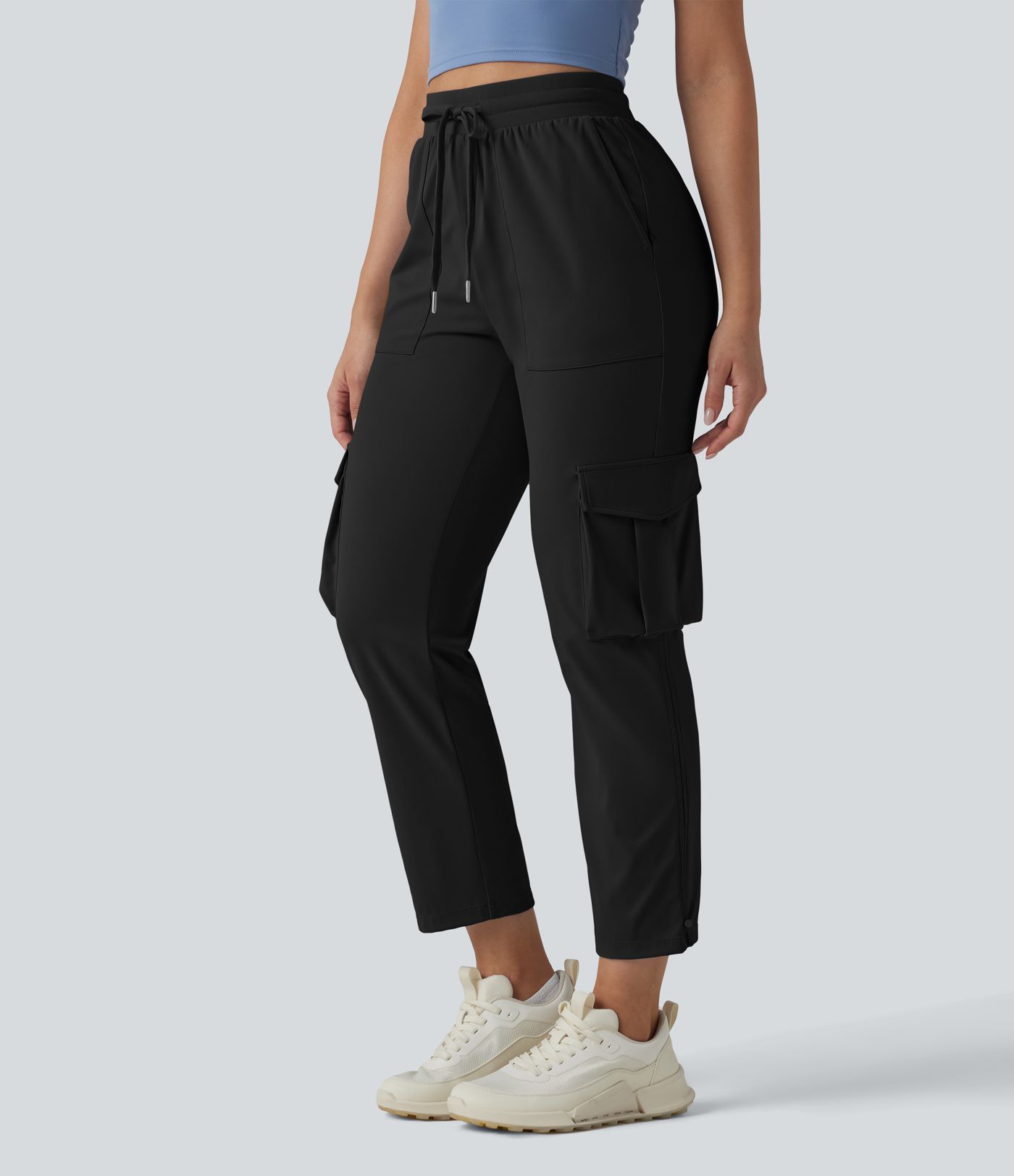 Pantalon cargo de sport SoftlyZero™ Airy taille mi-haute à cordon de serrage, effet frais, avec poches, protection solaire UPF50