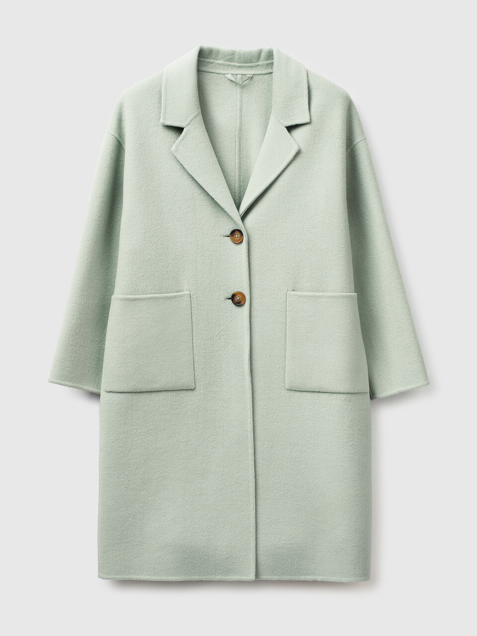 Long coat in wool blend