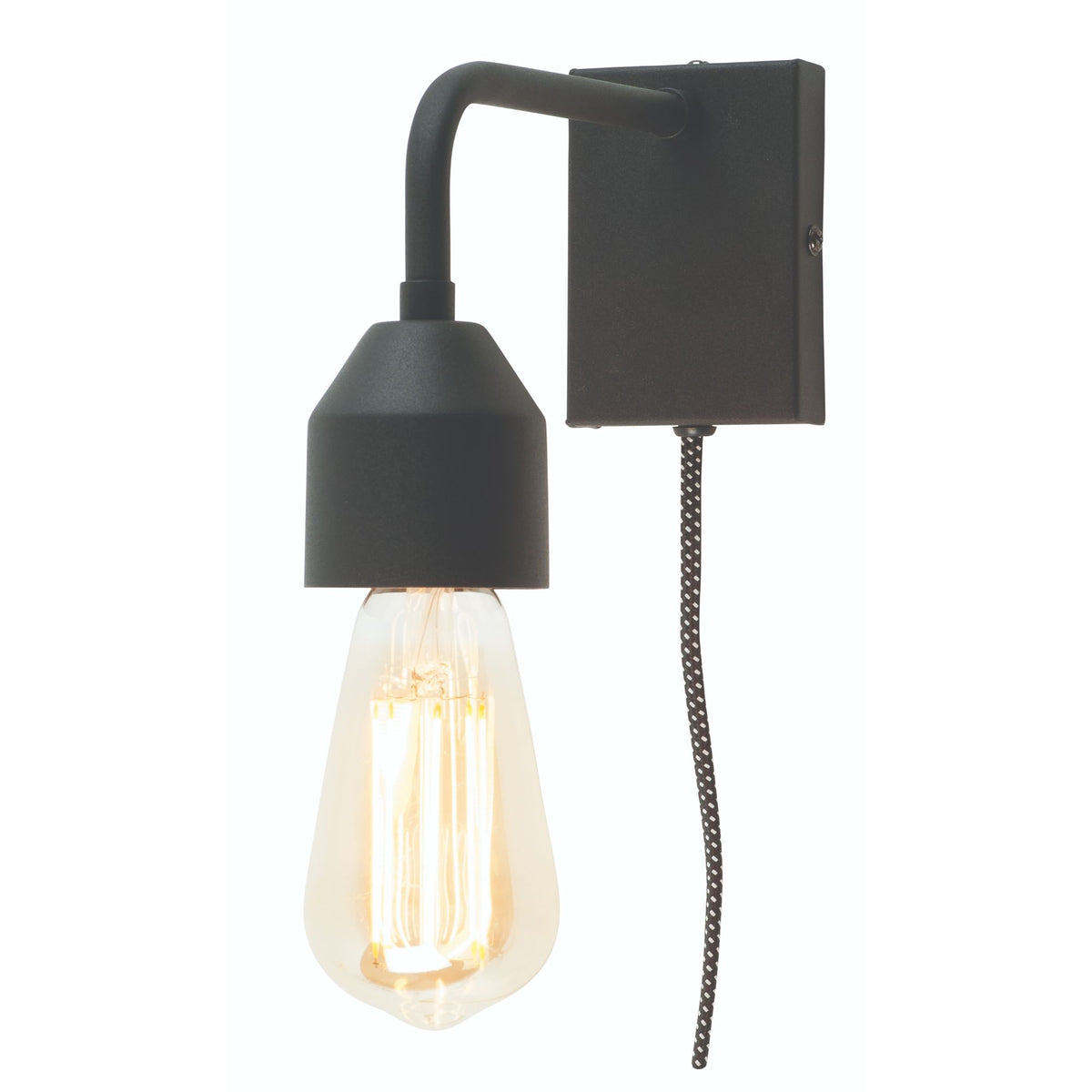 it's about RoMi wandlamp Madrid - zwart - 20x7x15cm