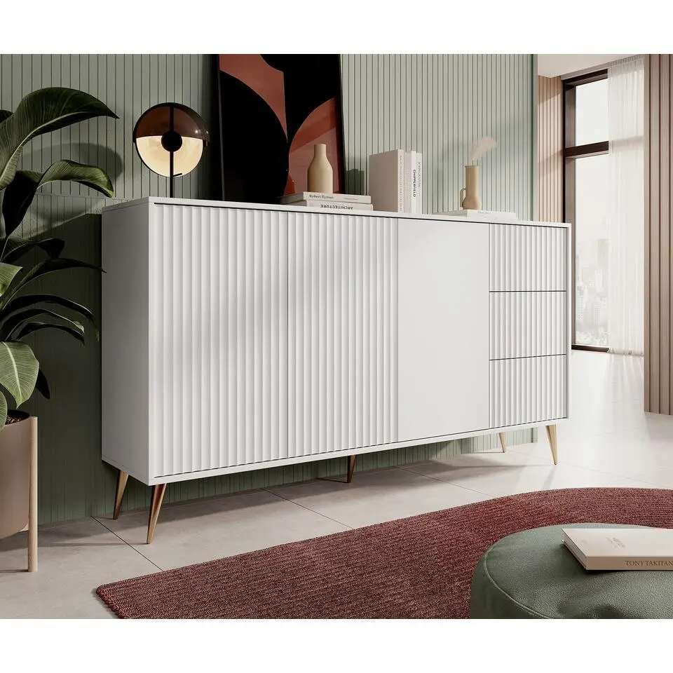 Meubella - Dressoir Winq - Wit - 180 cm