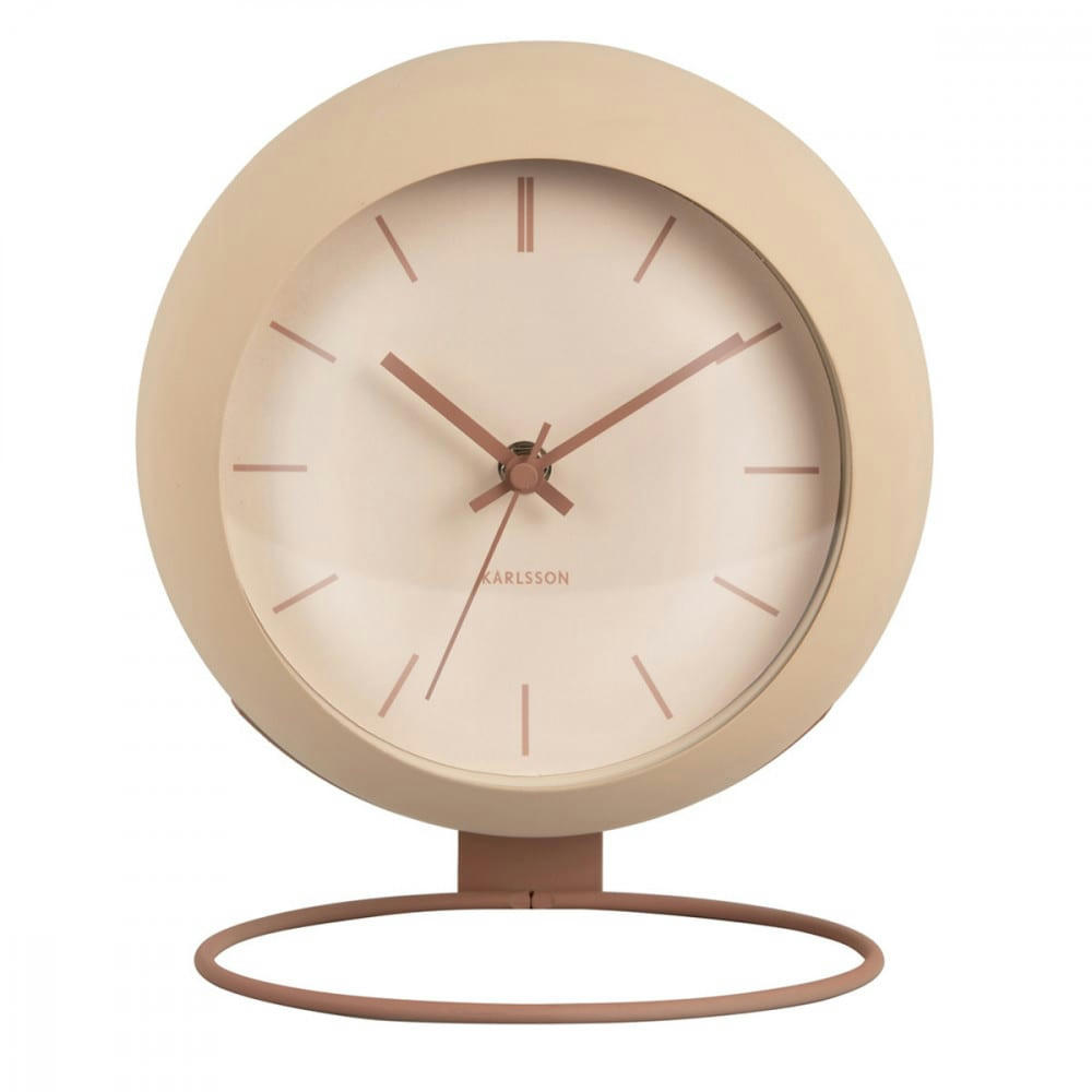GLOBE - Horloge à poser globe métal nude