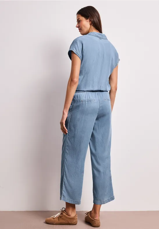 Wide Leg Jumpsuit im Washed-Look