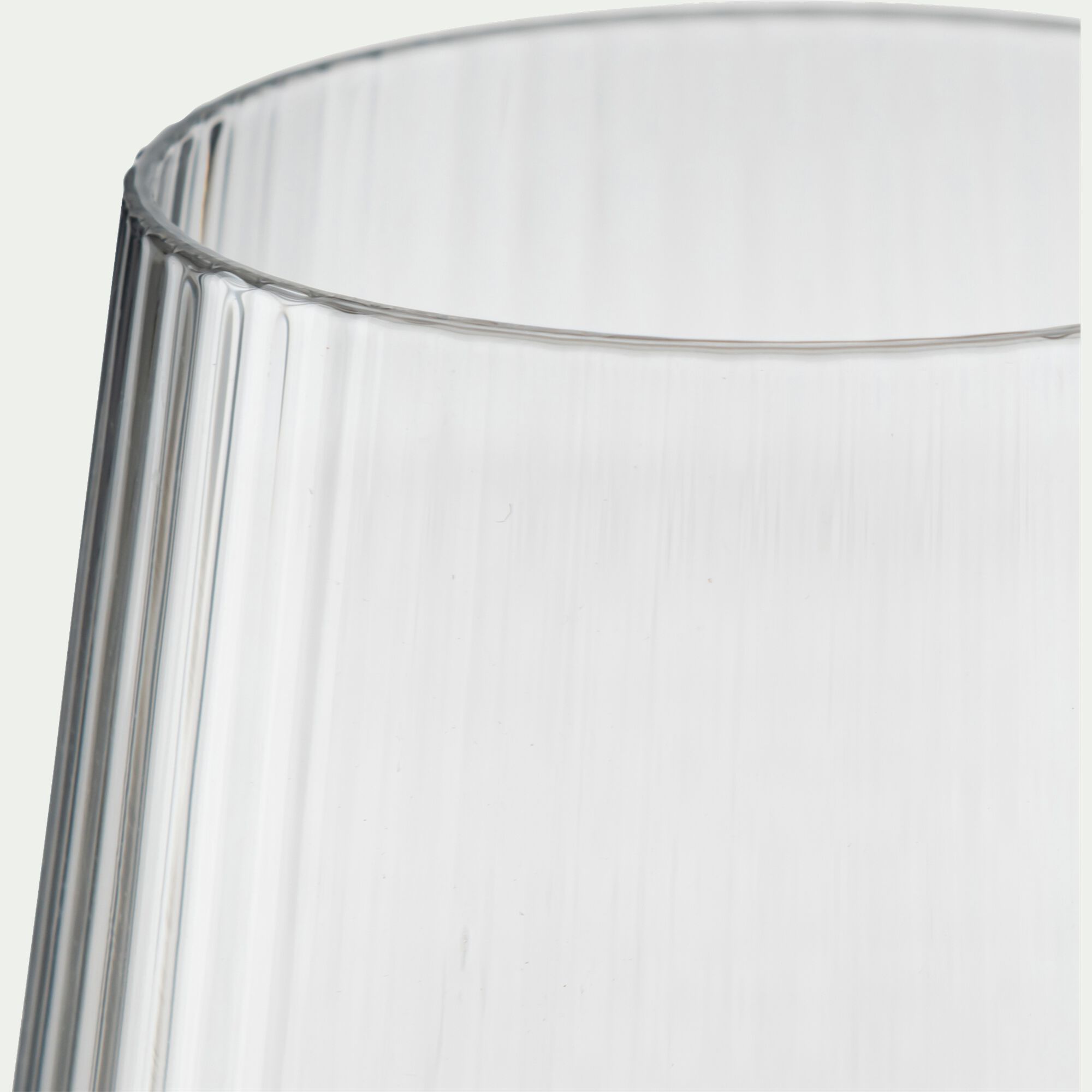 DIGO - Gobelet en verre strié 39cl - transparent