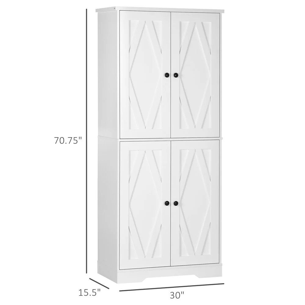 70.75 Kitchen Pantry Cabinet,Freestanding Tall Storage Cabinet
