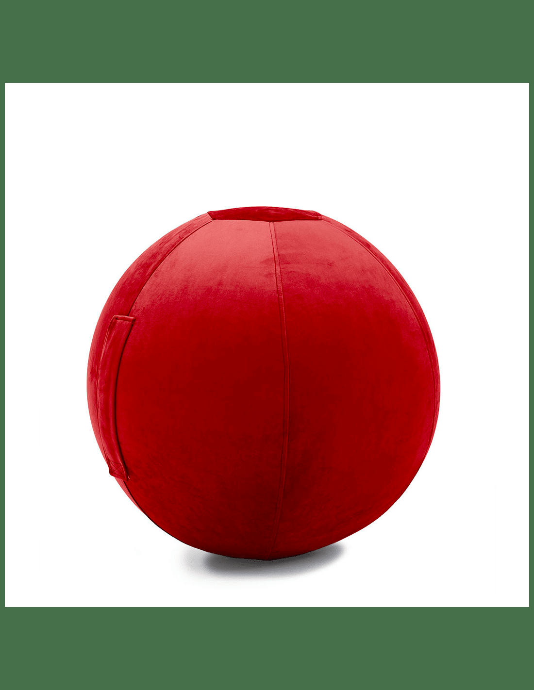 JUMBO CELESTE - Balle d'assise gonflable 65 cm enveloppe velours rouge scarlett