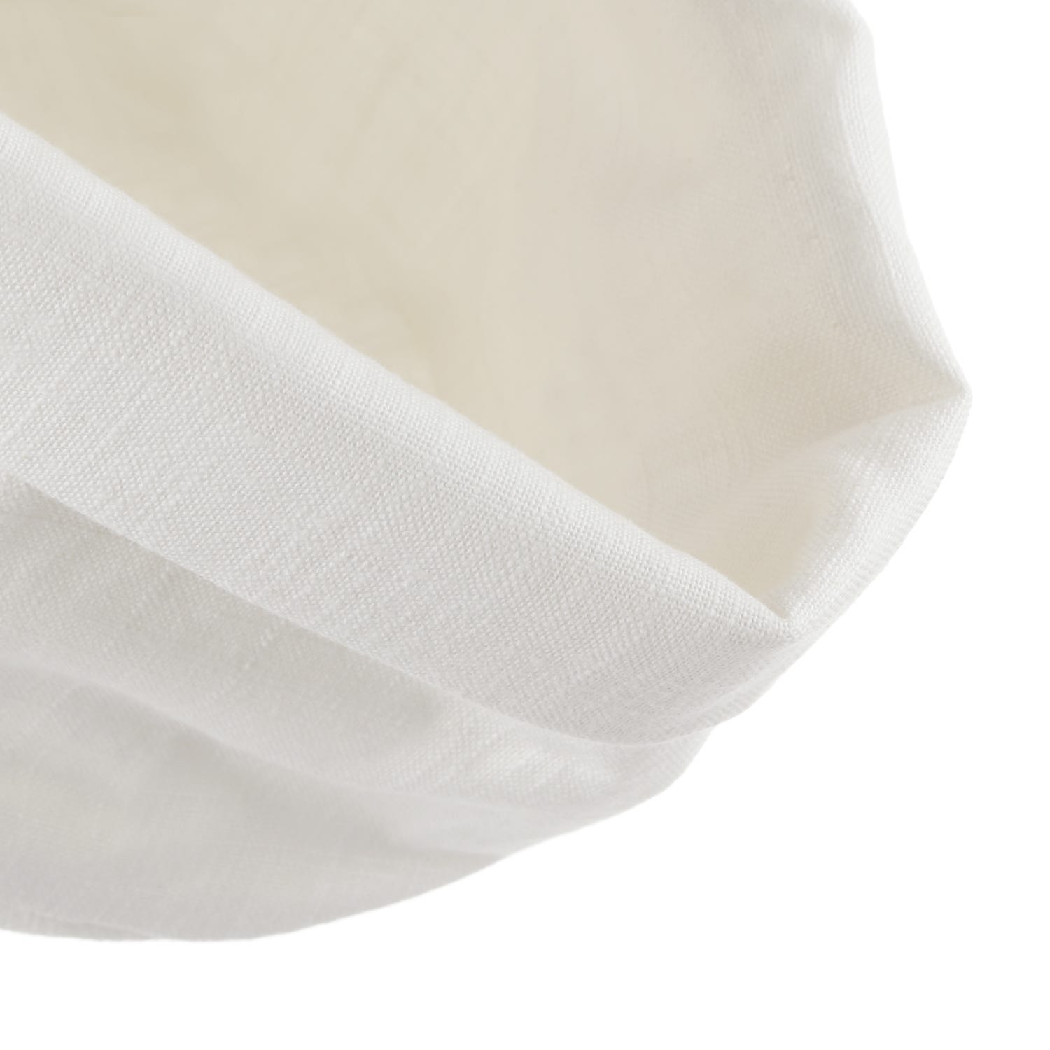 Cestino cucina 18 cm bianco in cotone Slub