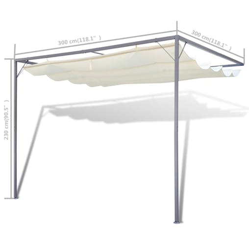 NNEVL Garden Patio Awning Sun Shade Canopy Wall Gazebo