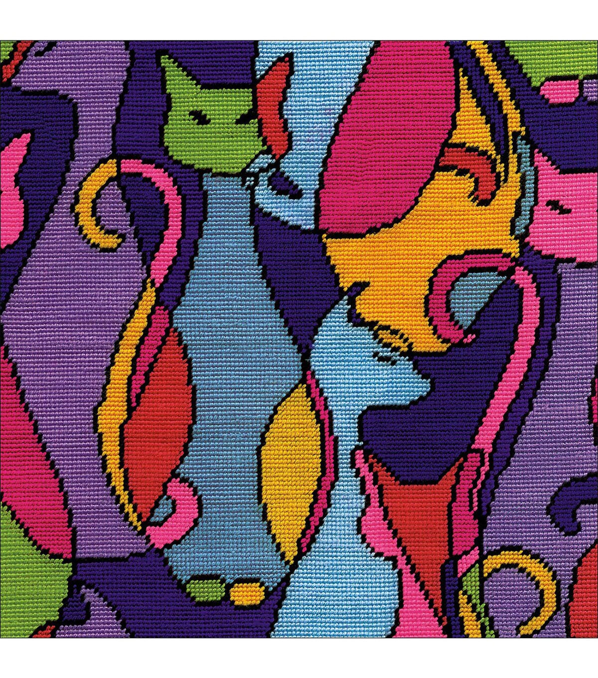 Design Works 12 x 12 Colorful Cat Needlepoint Kit